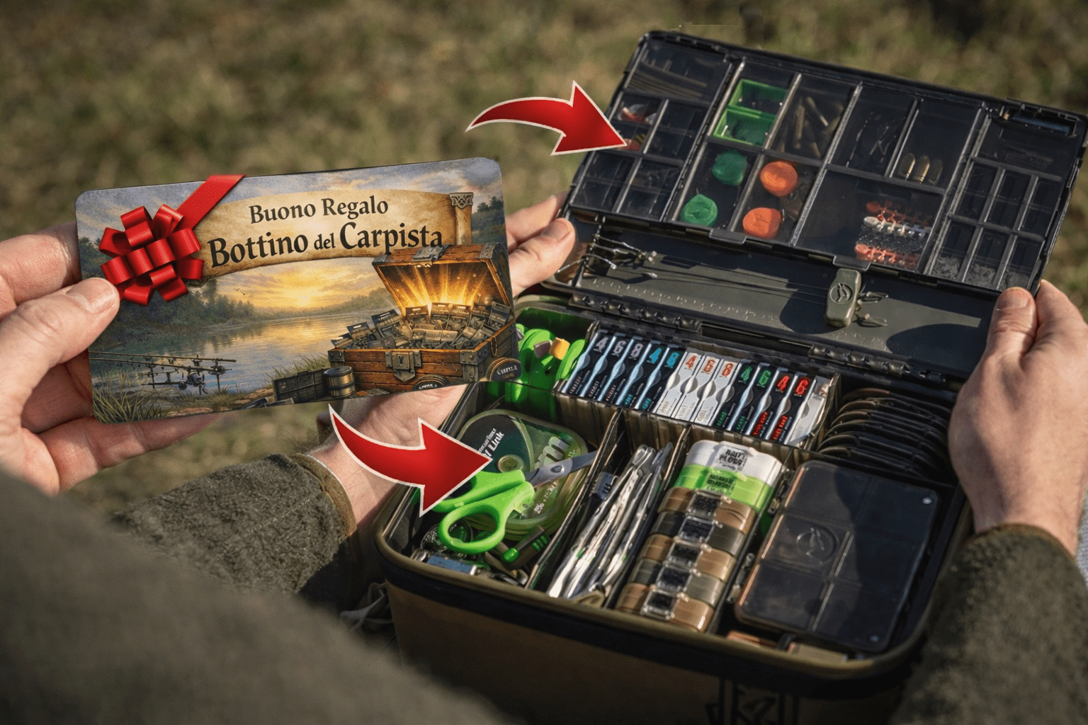 Immagine di Buono Regalo “Bottino del Carpista”, per carpfishing venduto da Carpela