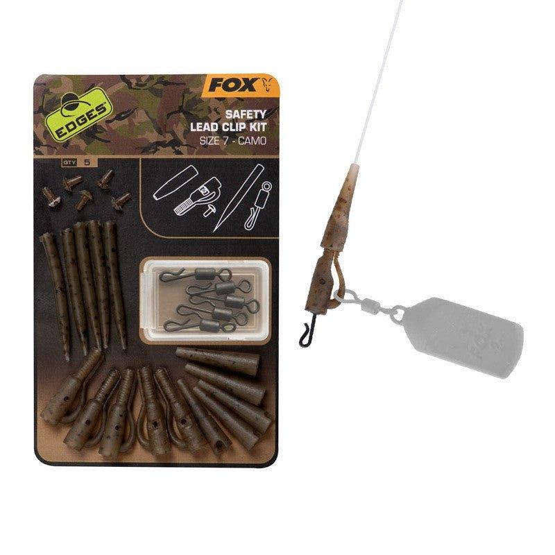 Fox EDGES™ Camo Safety Lead Clip Kit (Size 7) - Carpela - minuteria per carpisti
