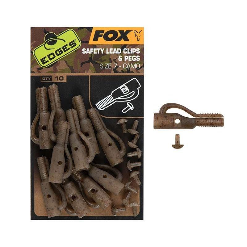 Fox EDGES™ Camo Safety Lead Clip & Pegs (Size 7) - Carpela - minuteria per carpisti