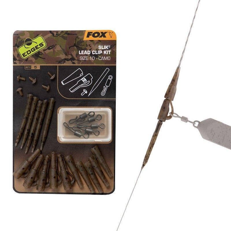 Fox EDGES™ Camo Slik Lead Clip Kit (Size 10) - Carpela - minuteria per carpisti