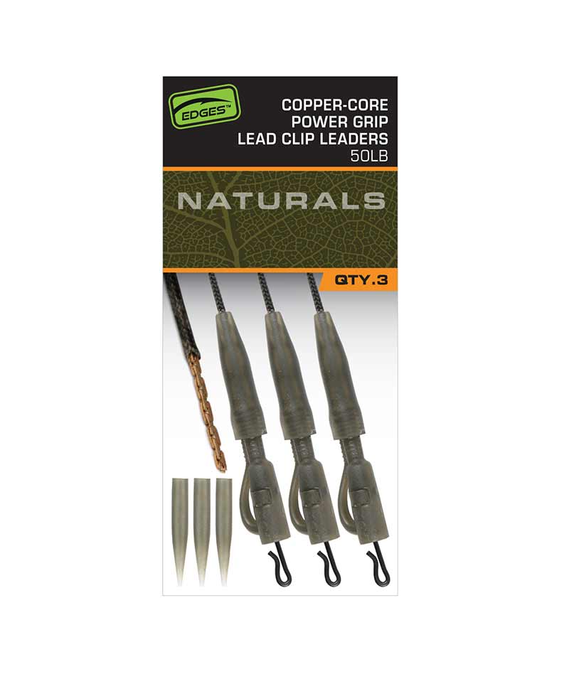 Fox EDGES™ Naturals Copper Core Lead Clip Leaders fox carpfishing - Carpela