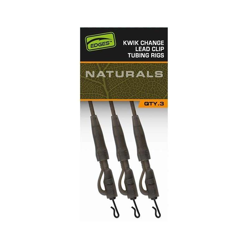 Fox EDGES™ Naturals Kwik Change Lead Clip Tubing Setup - Carpela - minuteria per carpisti