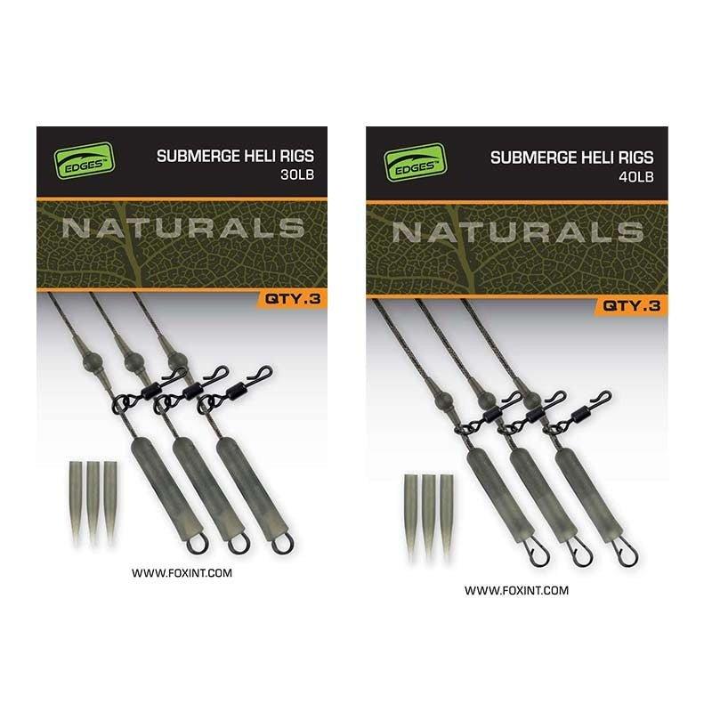 Fox EDGES™ Naturals Submerge Heli Rig Leaders - Carpela - minuteria per carpisti
