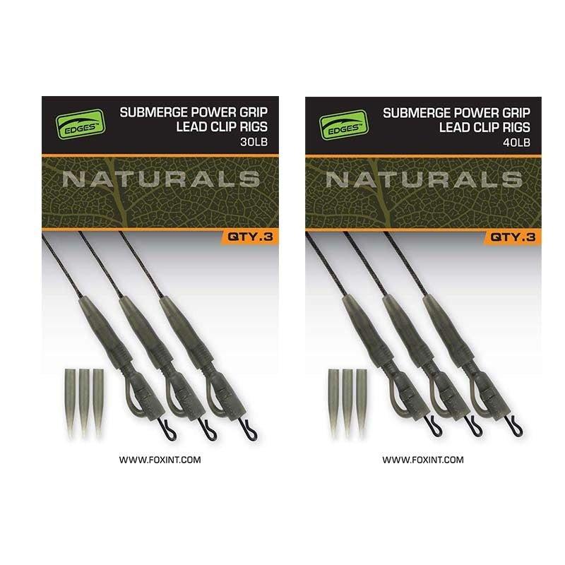 Fox EDGES™ Naturals Submerge Power Grip Lead Clip Leaders - Carpela - minuteria per carpisti