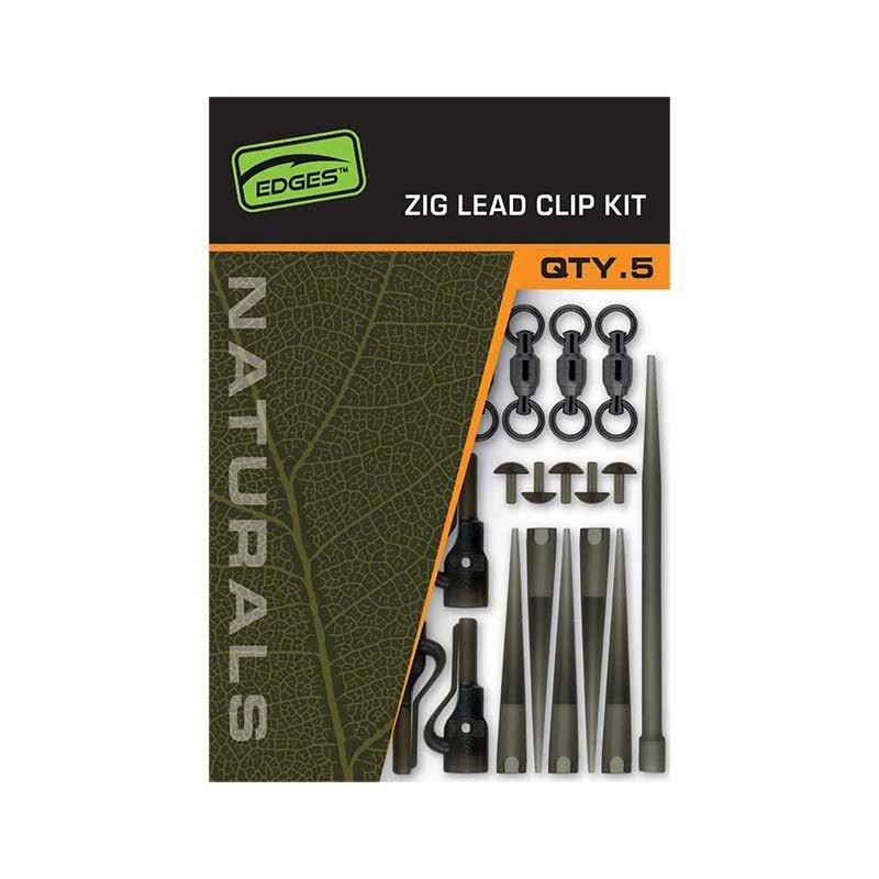 Fox EDGES™ Naturals Zig Lead Clip Kit - Carpela - minuteria per carpisti