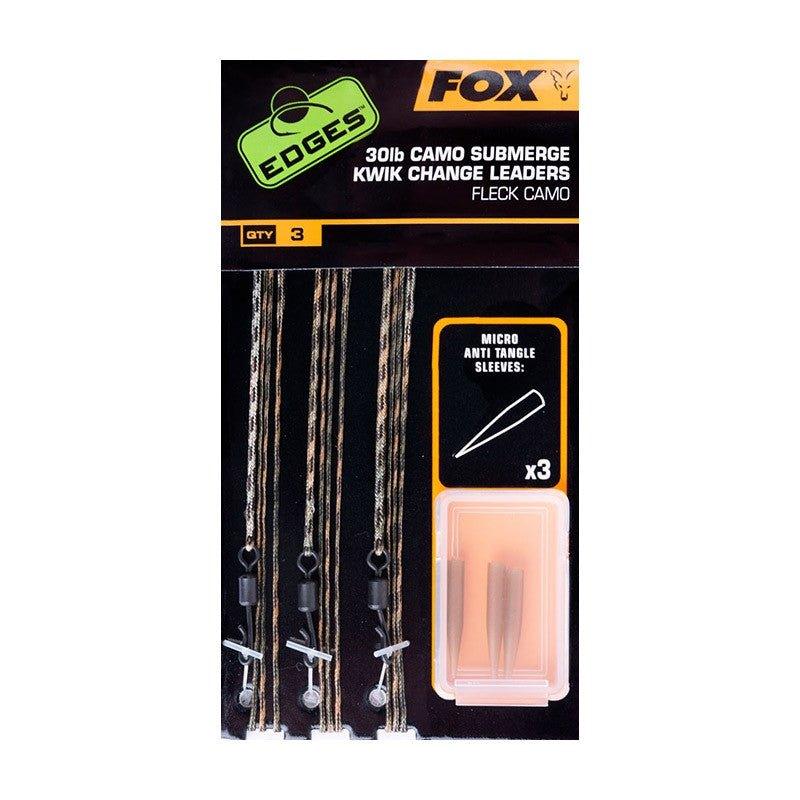 Fox EDGES™ Submerge Camo Leader Kwik Change - 30lb - Carpela