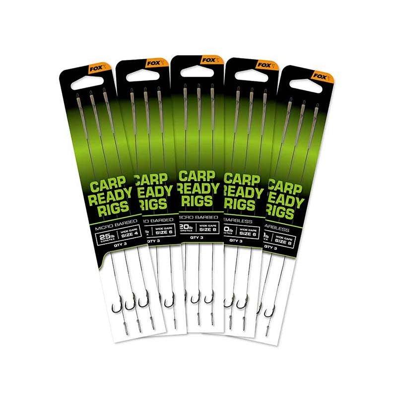 Fox EOS Ready Rigs - x3 Wide Gape - Carpela - minuteria per carpisti