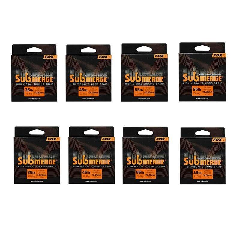 Fox Submerge Orange Sinking Braid - Carpela - minuteria per carpisti