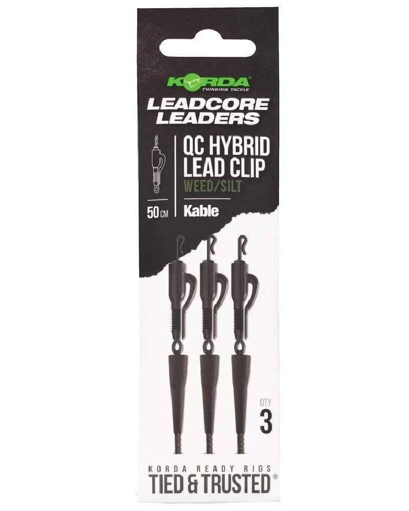 KORDA Kable Leadcore Leader Hybrid Lead Clip QC Swivel - Carpela - minuteria per carpisti