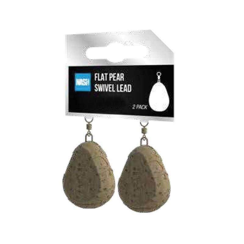 Nash Flat Pear Swivel Lead 2 Pack - Carpela
