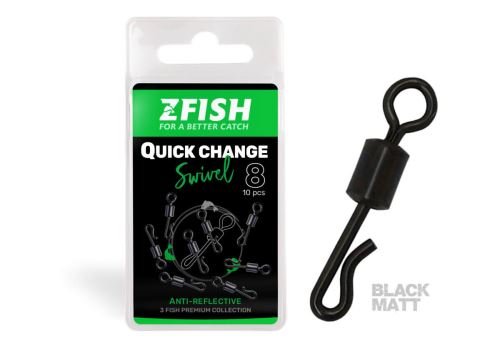 Immagine di ZFISH Quick Change Swivel Matt size 8, per carpfishing venduto da Carpela