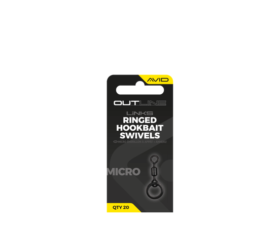 Avid Outline Mirco Ringed Hookbait Swivel - Size 19