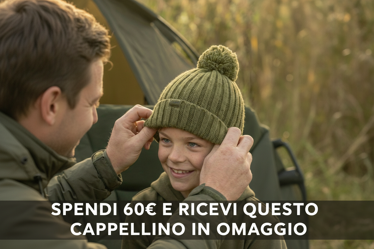 Banner promo cappellino con testo in basso