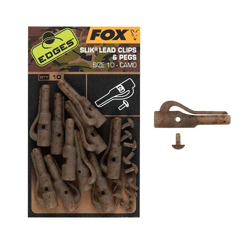 Fox EDGES™ Camo Slik Lead Clip & Pegs (Size 10) - Carpela